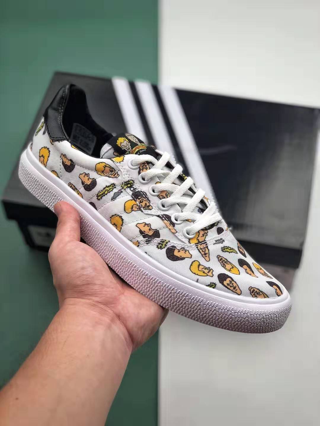 Adidas Beavis and Butthead x 3MC Vulc Cloud White F35088 - Iconic Collaboration with Fresh Style