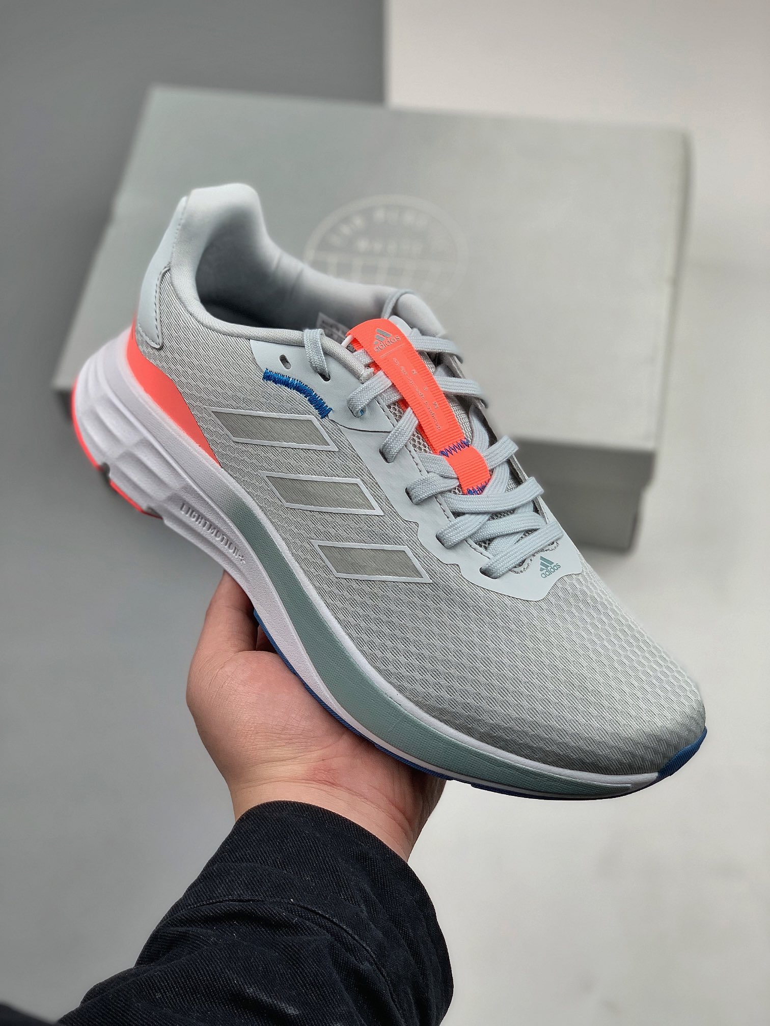 Adidas Speedmotion GX0574 - Grey Blue Running Shoes | 80 char