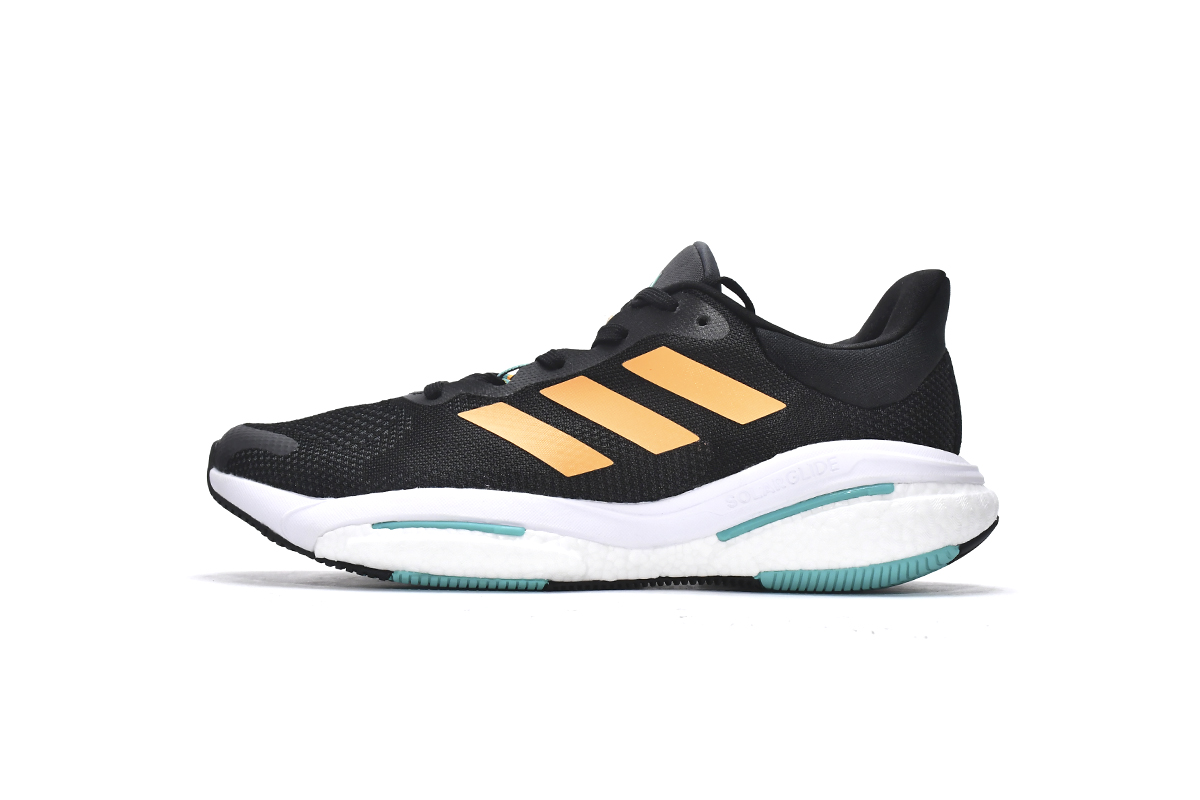Adidas Solarglide 5 Black Flash Orange Mint Rush GX5469 - Stylish and Comfortable Running Shoes